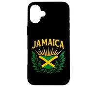 Bandera de Jamaica Escudo Isla del Caribe Orgullo Recuerdo de Viaje Carcasa para iPhone 16 Plus