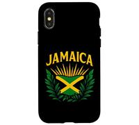 Bandera de Jamaica Escudo Isla del Caribe Orgullo Recuerdo de Viaje Carcasa para iPhone X/XS