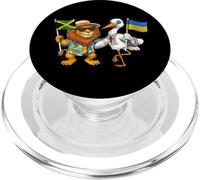 Bandera de Jamaica y Ucrania Raíces jamaicanas ucraniana PopSockets PopGrip para MagSafe