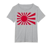 Bandera DE JAPÓN Naval Camiseta, Mujer Tallas Grandes, Gris Jaspeado, 3XL Grande
