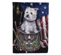 Bandera de jard n de EE. UU. con dise o de Westie Little Drummer Boy (PPP3129GF) de Caroline's Treasures, ideal para buz n, patio exterior, jard