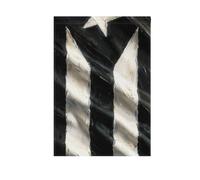 Bandera de jardín de doble cara, bandera negra de Puerto Rico | Doble impresión visible en ambos lados, resistente a la intemperie, resistente al desgarro, para el hogar, jardín