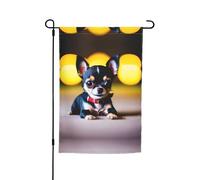 Bandera de jardín de otoño para perro chihuahua de 12 x 18 pulgadas, bandera de casa para decoración de primavera y verano