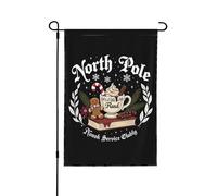 Bandera de jardín divertida del Club del Polo Norte Nonok, 12x18 pulgadas, doble cara, decoración de jardín pa