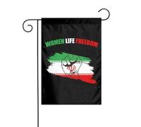 Bandera de jardín "Libertad para la vida de las mujeres en Irán" de 28x40 pulgadas que da nueva vida a espacios exteriores.
