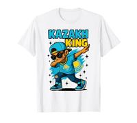 Bandera de Kazajstán Dab Boy Cool National Pride para niños y niños Camiseta