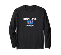 Bandera de Kinshasa Congo Ciudad Manga Larga