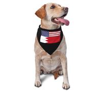 Bandera De La Amistad Entre Estados Unidos Y Baréin Bufanda De Mascota Elegante Bandana para Perro Ajustable Pañuelo para Perro para Perros Grandes Fiestas Boda