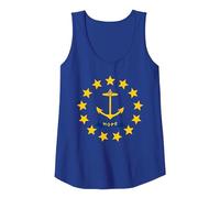 Bandera de la Esperanza de Rhode Island Camiseta sin Mangas, Mujer, Azul Real, M
