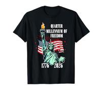 Bandera de la Estatua del águila de la Libertad de un Cuarto de Milenio de Camiseta