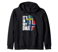 Bandera de la Herencia de ADN de Suecia y Noruega Sudadera con Capucha