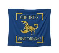 Bandera de la Legión Romana con emblema para colgar en la pared, 100 cm x 125 cm (guardia pretoriana)