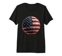 Bandera de la Luna Americana Astronomía Patriótica Espacial Camiseta Premium