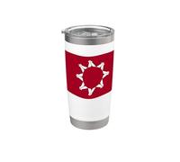 Bandera de la Oglala Lakota Sioux Pine Ridge Indian Vaso térmico de acero inoxidable de doble pared