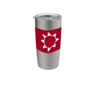 Bandera de la Oglala Lakota Sioux Pine Ridge Indian Vaso térmico de acero inoxidable de doble pared