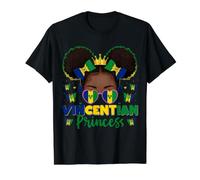 Bandera de la Princesa Vicenciana de San Vicente y Las Granadinas para Mujer Camiseta gráfica económica, Hombre, Negro, L