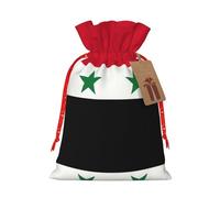 Bandera de la República Árabe Siria, 1 bolsa de material duradero de 8.3 x 11.8 pulgadas con cordón para regalo elegante de Halloween