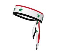 Bandera de la República Árabe Siria, bandana deportiva de doble cara con correas que absorben el sudor y son transpirables, adecuadas para correr y hacer ejercicio.
