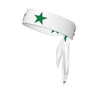 Bandera de la República Árabe Siria vendaje deportivo con diadema impresa, adecuado para baloncesto, correr, tenis, karate y pista y campo