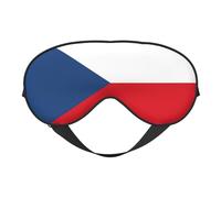 Bandera de la República Checa cómoda ayuda a dormir suave máscara de ojos ajustable cubierta opaca reversible descanso nocturno