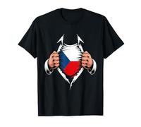 Bandera de la República Checa Rasgado Gráfico Chequia Orgullo Raíces Camiseta