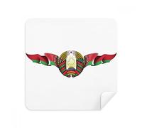 Bandera de la República de Bielorrusia Emblema Nacional - Gafas de limpieza de gamuza limpiador de pantalla de gamuza tela 2 piezas