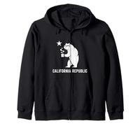 Bandera de la República de California Tech Startup Empresario Bear Fun Sudadera con Capucha