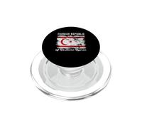 Bandera de la República Turca del Norte de Chipre desgastada PopSockets PopGrip para MagSafe