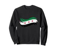 Bandera de la Revolución Siria - Diseño de Pinceladas Sudadera