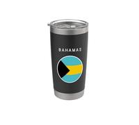 Bandera de las Bahamas - Minimalista Souvenir World Travel Lover Vaso térmico de acero inoxidable de doble pared