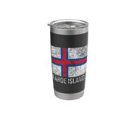 BANDERA DE LAS ISLAS FAROE DINAMARCA Vaso térmico de acero inoxidable de doble pared