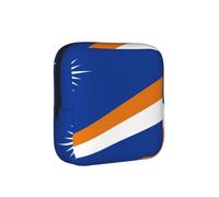 Bandera de las Islas Marshall Bolsa de almacenamiento a prueba de épocas, funda de viaje de higiene femenina para toallas sanitarias, bolsa mensural discreta para bolso de oficina