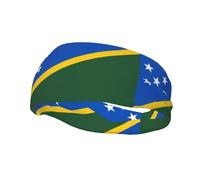 Bandera de las Islas Salomón Banda deportiva estampada para el sudor elástica adecuada para actividades al aire última intervensión