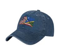 Bandera De Las Islas Salomón con Cremallera Y Bandera De Estados Unidos Hombre Mujer Gorras Hip Hop Casual Gorras Vaquera Cómoda Sombrero para Aire Libre Deporte Senderismo