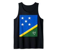 Bandera de Las Islas Salomón Corazón de Las Islas Salomón Orgullosa Herencia Camiseta sin Mangas