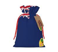 Bandera de las Islas Turcas y Caicos, 1 bolsa de material duradero de 4.7 x 6.9 pulgadas con cordón para regalo elegante de Halloween