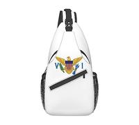 Bandera de Las Islas Vírgenes de los Estados Unidos Sling Backpack Travel Crossbody Casual Chest Shoulder Bag Fashion Fanny Pack