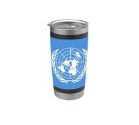 Bandera de las Naciones Unidas de la ONU Vaso térmico de acero inoxidable de doble pared