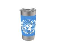Bandera de las Naciones Unidas de la ONU Vaso térmico de acero inoxidable de doble pared