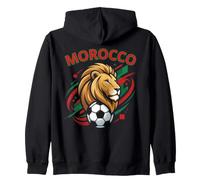 Bandera de león de Marruecos Colores Arte de Sudadera con Capucha