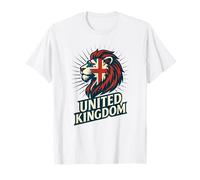 Bandera de león del Reino Unido, diseño Retro del Orgullo británico Camiseta