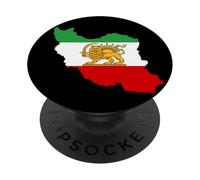 Bandera de león Persa, Mapa de Irán, Bandera del Patrimonio iraní... PopSockets PopGrip Adhesivo