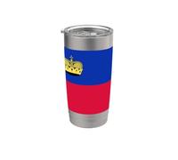 Bandera de Liechtenstein Vaso térmico de acero inoxidable de doble pared