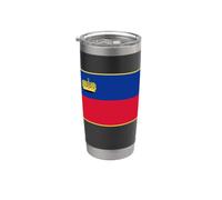 Bandera de Liechtenstein Vaso térmico de acero inoxidable de doble pared