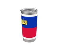 Bandera de Liechtenstein Vaso térmico de acero inoxidable de doble pared