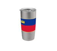 Bandera de Liechtenstein Vaso térmico de acero inoxidable de doble pared
