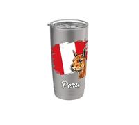 Bandera de Llama Peruana Sudamérica Viajes Vaso térmico de acero inoxidable de doble pared