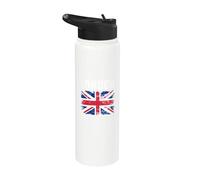 Bandera de Londres envejecida - Hombres Mujeres Niños - Bandera del Reino Unido Stainless Steel Insulated Water Bottle