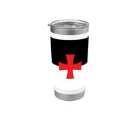 Bandera de los Caballeros Templarios Vaso térmico de acero inoxidable de doble pared