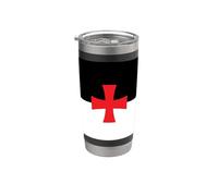 Bandera de los Caballeros Templarios Vaso térmico de acero inoxidable de doble pared